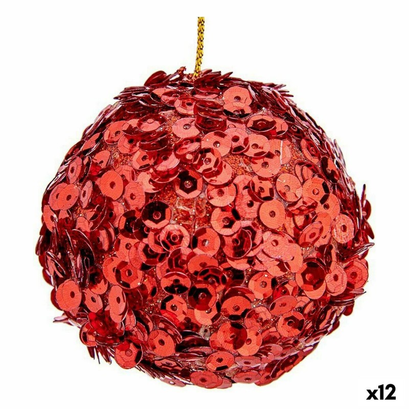 Set kerstballen Pailletten Rood...