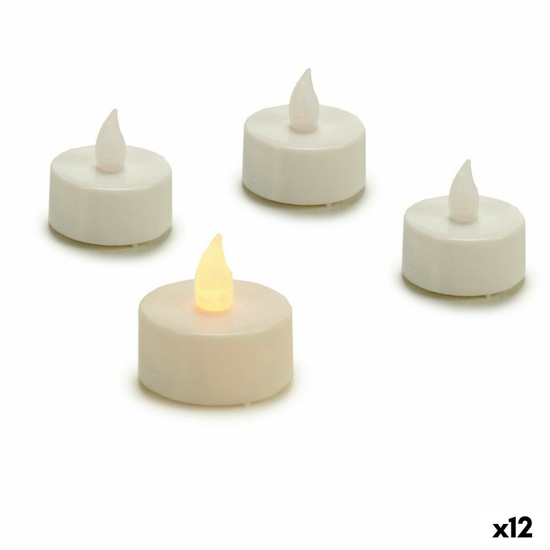 Set di Candele LED Bianco 4 x 4 x 3,7...