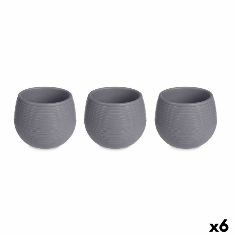 Set de pots Anthracite Plastique 12 x...