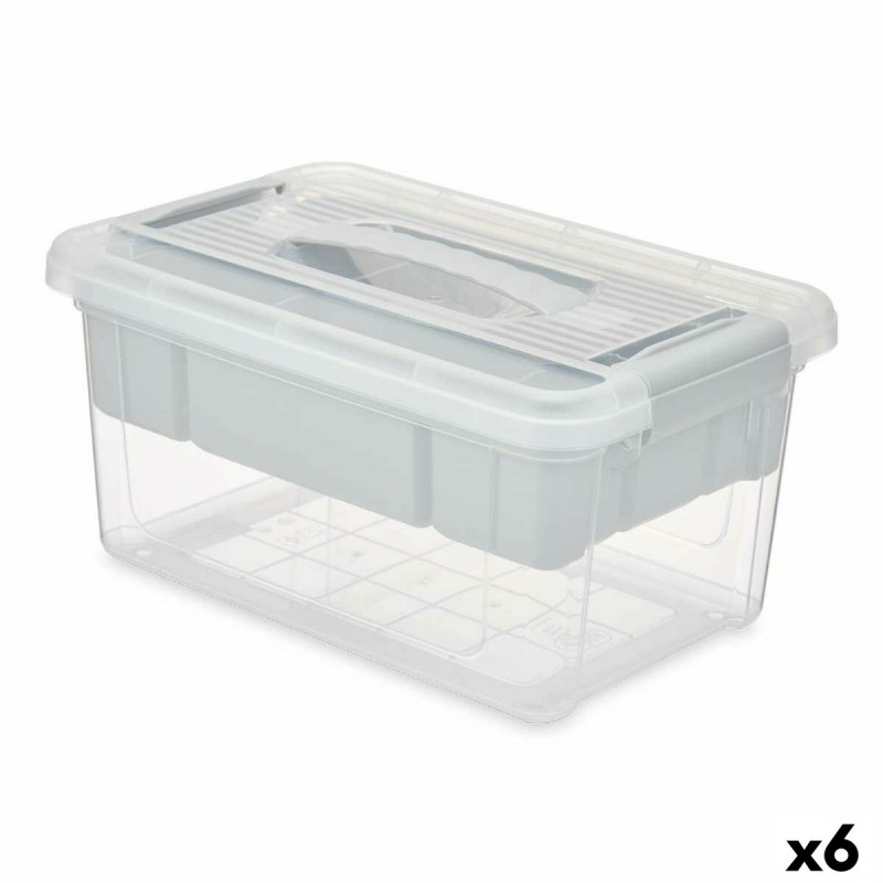 Caja Multiusos Gris Transparente...