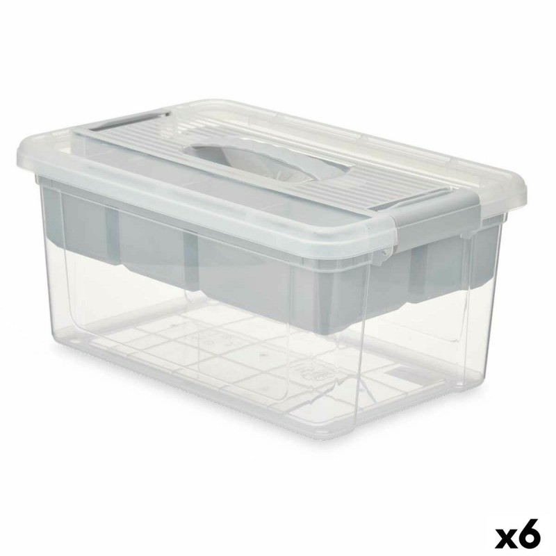 Caja Multiusos Gris Transparente...