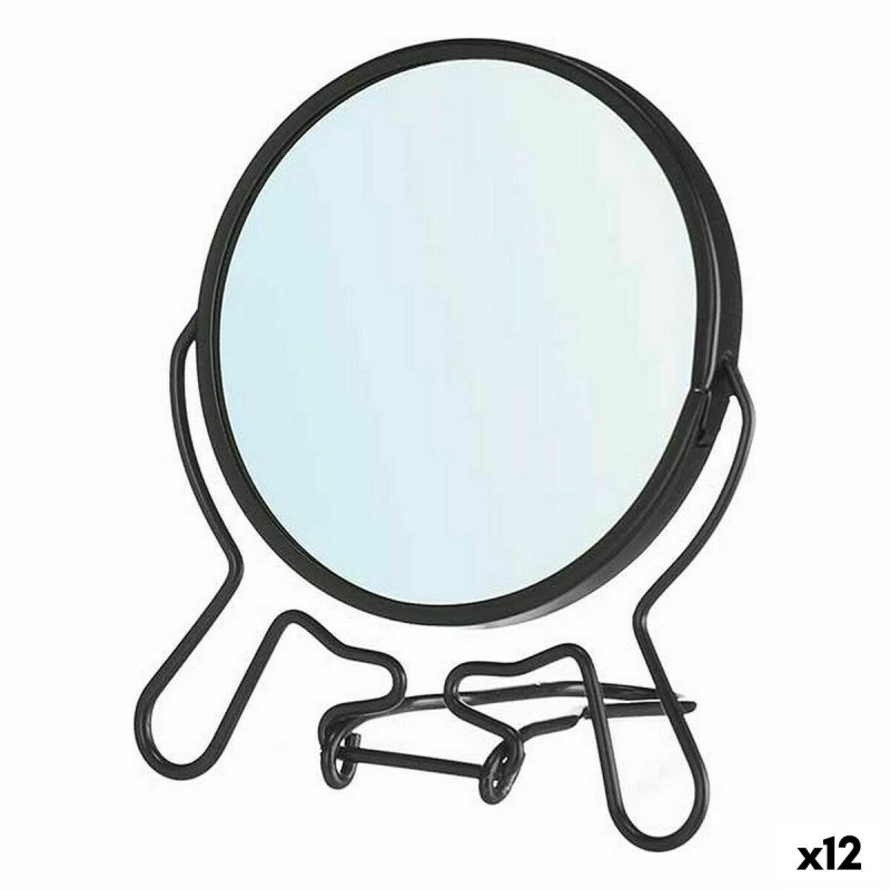 Magnifying Mirror Black Iron 11 x 13...