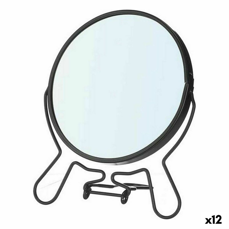 Magnifying Mirror Black Iron 13 x...