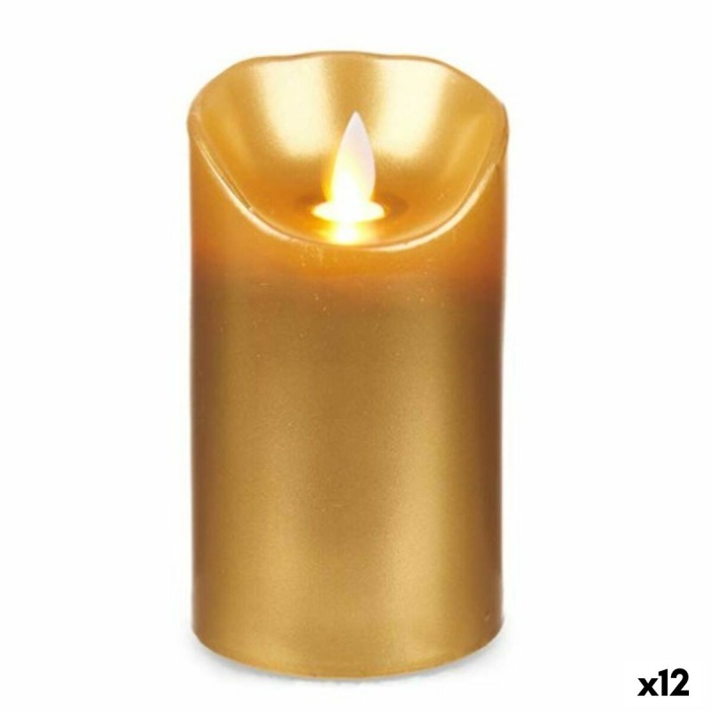 LED Candle Golden 8 x 8 x 15 cm (12...