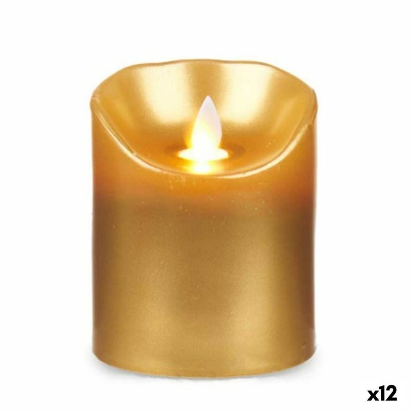 LED Candle Golden 8 x 8 x 10 cm (12...