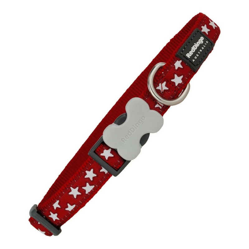 Dog collar Red Dingo Style Red Stars...