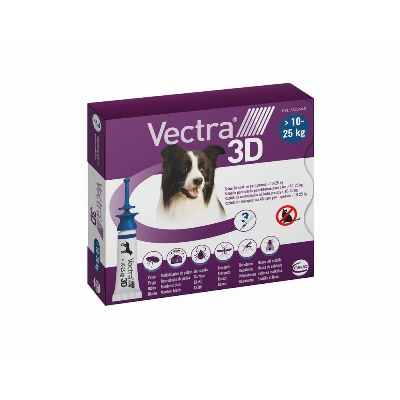 Pipeta para Perros Ceva 3D M 10-25 Kg...