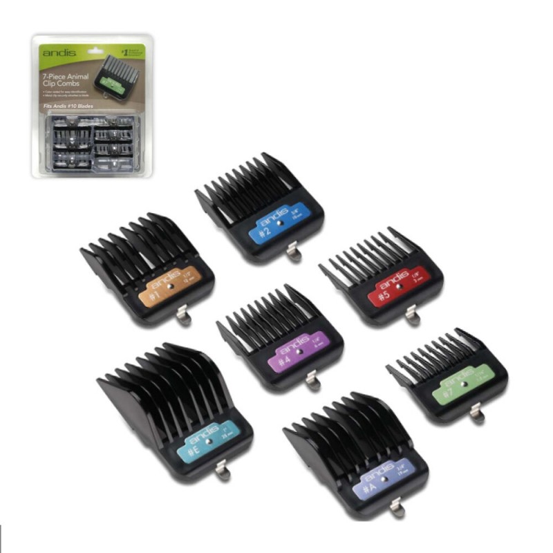 Set of combs/brushes Andis 7 Pieces...