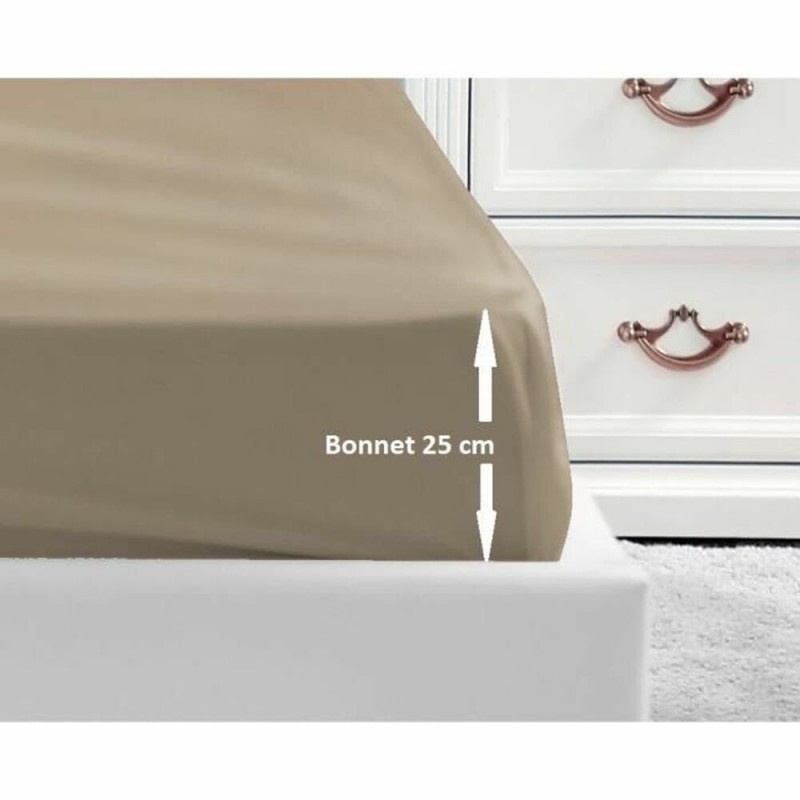 Fitted bottom sheet Lovely Home Beige...