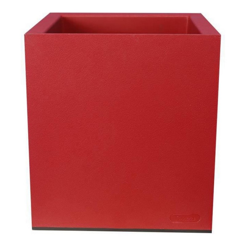 Plant pot Riviera Red Plastic Squared...