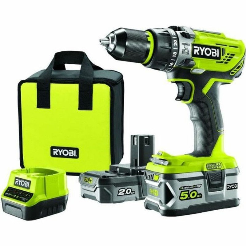 Drill and accessories set Ryobi 18 V...