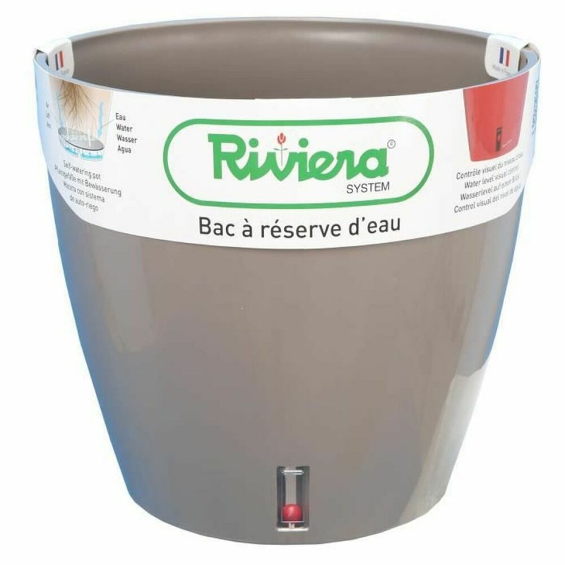 Maceta Riviera Eva Taupé Redonda Ø 46 cm