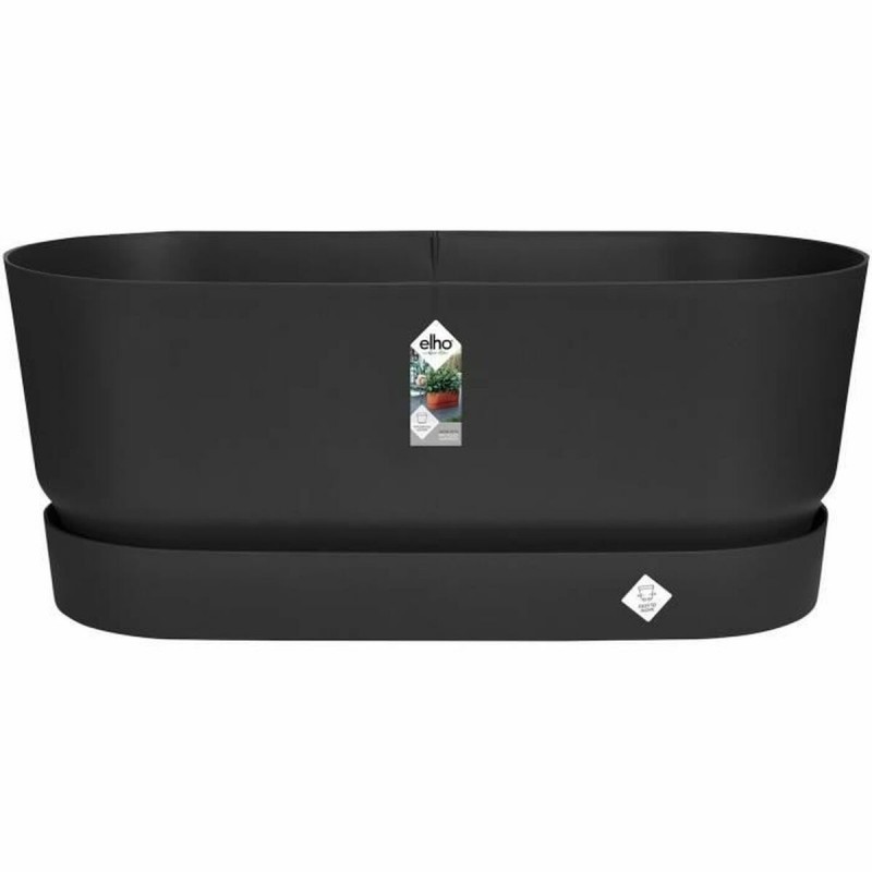 Planter Elho   Black 60 cm Plastic Oval