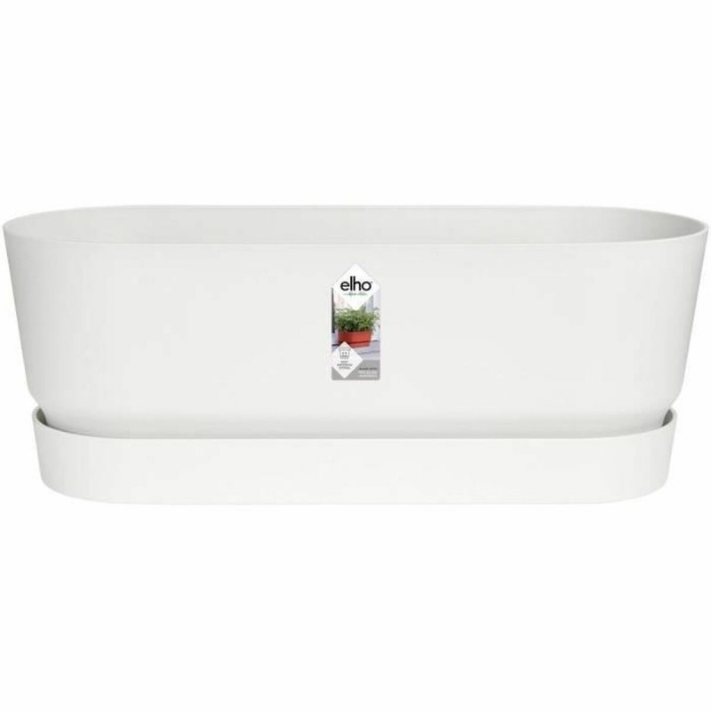 Planter Elho   50 cm White Plastic Oval