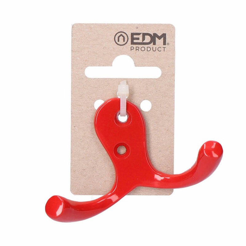 Colgador EDM Doble Rojo Aluminio