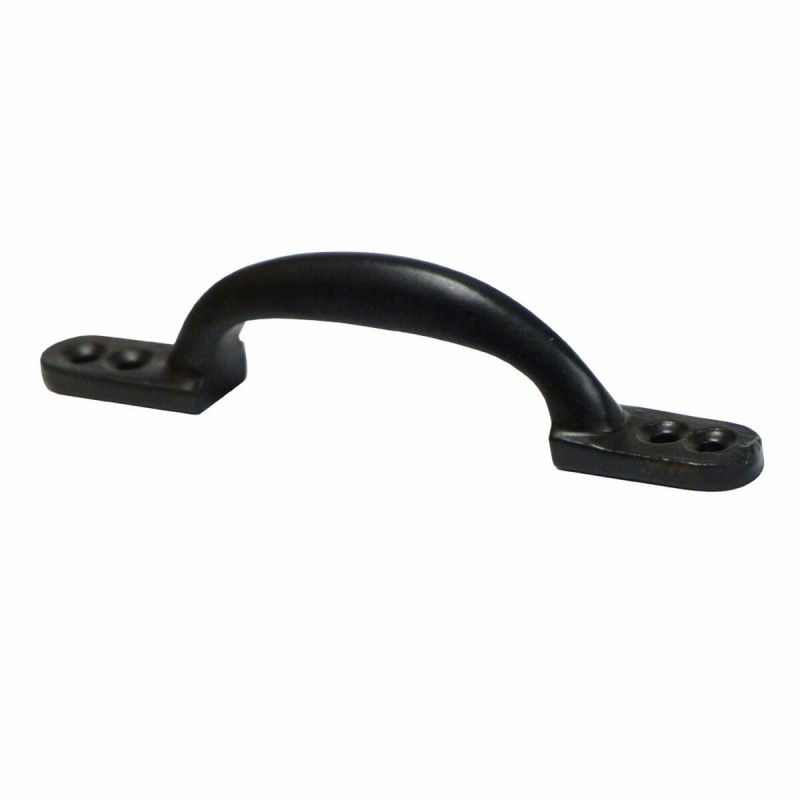 Door handle EDM 120 mm Black Steel