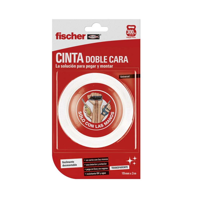 Double Sided Tape Fischer 3 m x 19 mm...