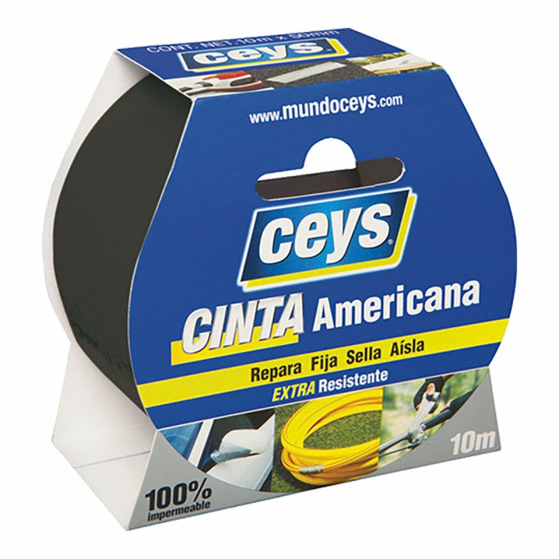 Ducttape Ceys Zwart (10 m x 50 mm)