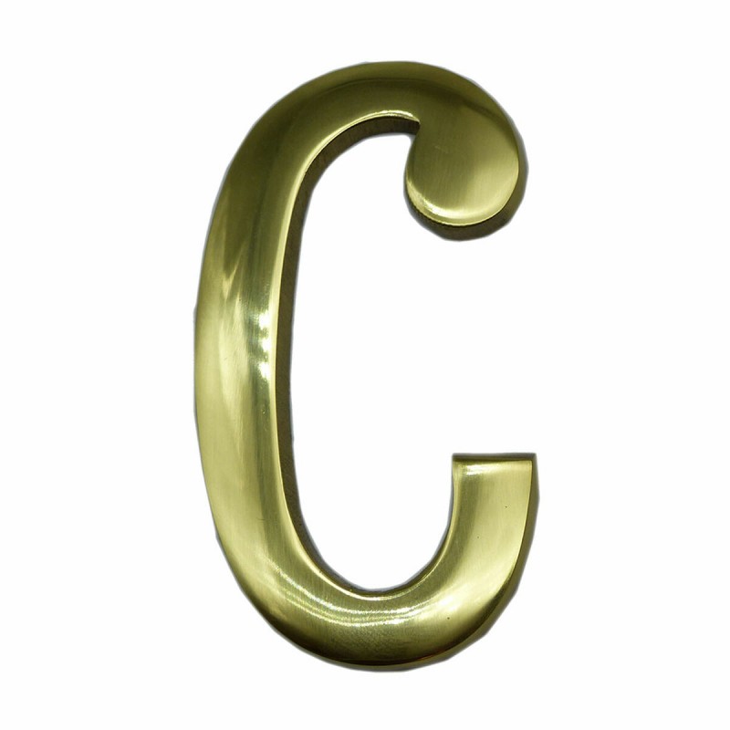 Letter EDM C Polished brass (10 cm)