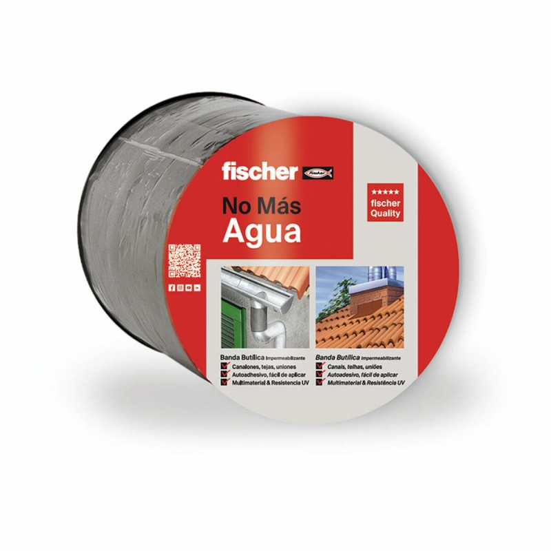 Isolatietape Fischer 10 m x 10 cm Grijs