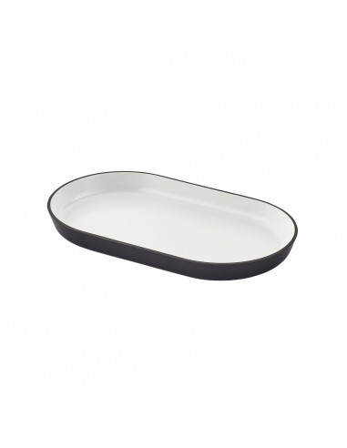 Schale Weiß/Schwarz Melamine Oval (24...