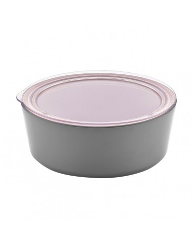 Kom Melamine Met deksel Roze/Grijs...