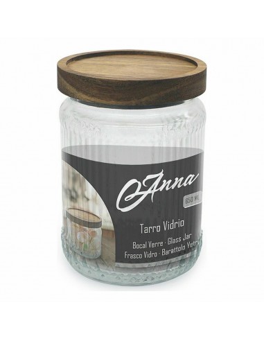 Blik Anna Hout Glas 650 ml 10 x 14 cm