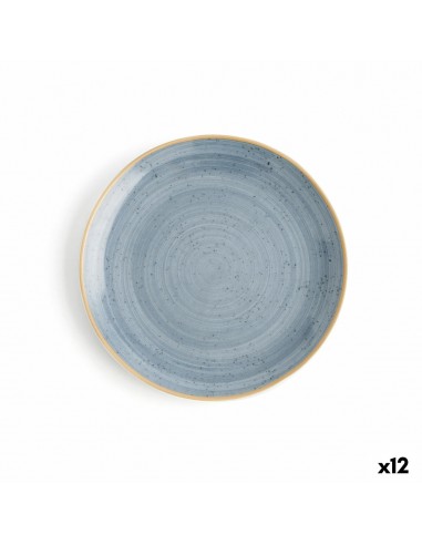 Flat Plate Ariane Terra Blue Ceramic...