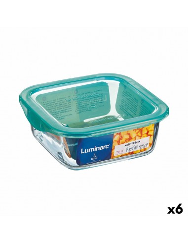 Square Lunch Box with Lid Luminarc...