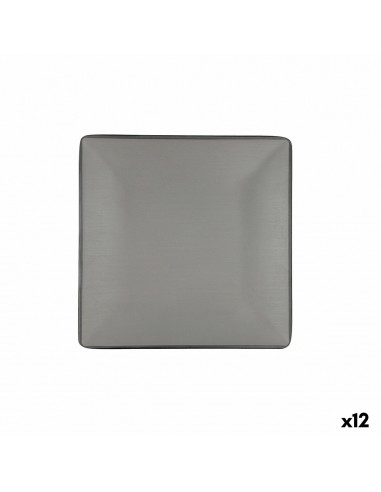 Flat Plate Bidasoa Gio Grey Plastic...