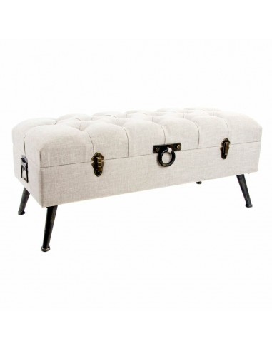 Hocker DKD Home Decor   Beige Metall...