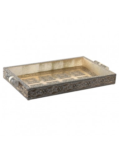 Tray DKD Home Decor Champagne Metal...