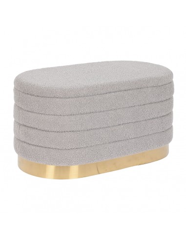 Hocker DKD Home Decor Gold Hellgrau...