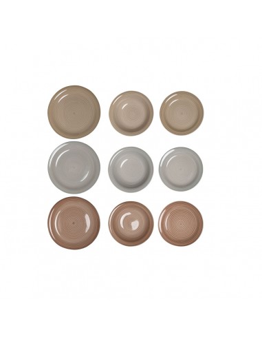 Assietes DKD Home Decor Marron Gris...