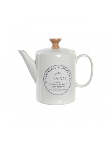 Teapot DKD Home Decor White Stoneware...