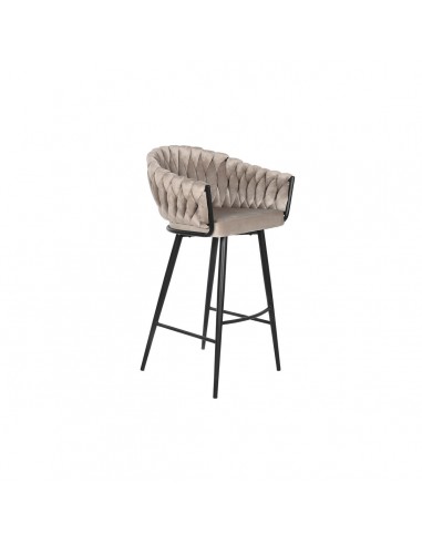 Stool DKD Home Decor Black Beige...