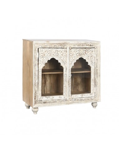 Buffet Home ESPRIT Blanc Verre Bois...