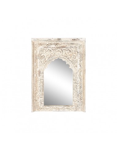 Miroir mural Home ESPRIT Blanc Bois...