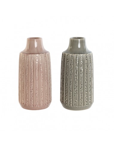 Vase Home ESPRIT Grau Rosa Porzellan...