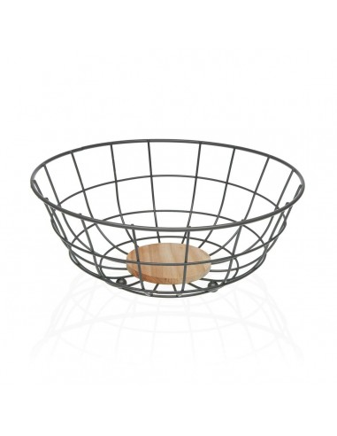 Fruit Bowl Versa Grey 28 x 12 x 28 cm...