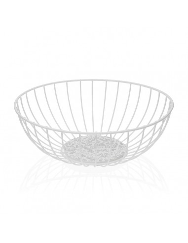 Fruit Bowl Versa Damasco White Metal...