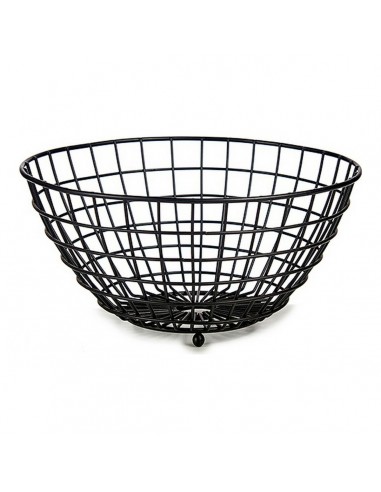 Fruit Bowl Black Steel (28 x 11 x 28 cm)