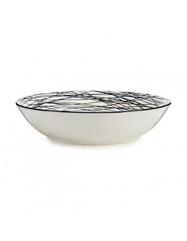 Deep Plate Stripes Black White Ø 20...