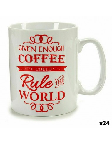 Mug Coffee Porcelain Red White 500 ml...