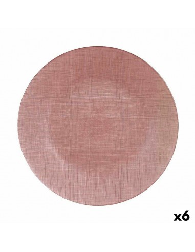 Assiette plate Rose verre (32,5 x 2 x...