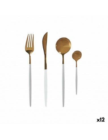 Cutlery Set Golden White Stainless...