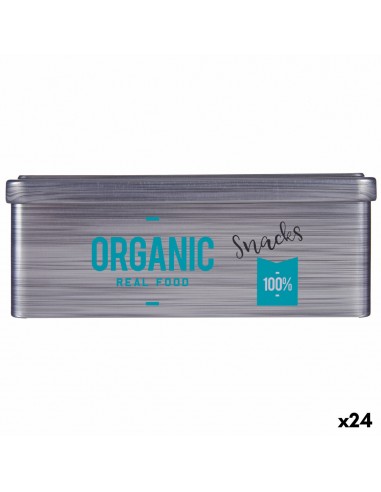 Tin Organic Snacks Grey Tin (11 x 7,1...