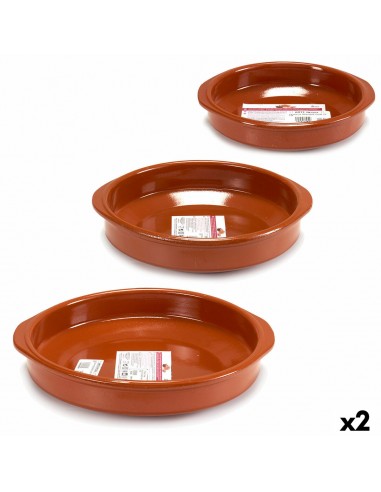 Saucepan Baked clay Set (2 Units)