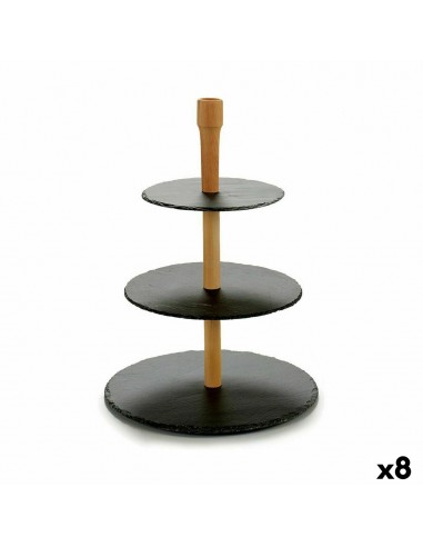 Etagère Rond 30 x 40 cm Noir Bois...