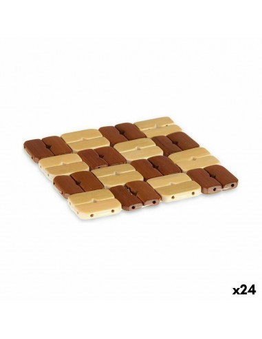 Table Mat Set Squared Bamboo Brown 13...